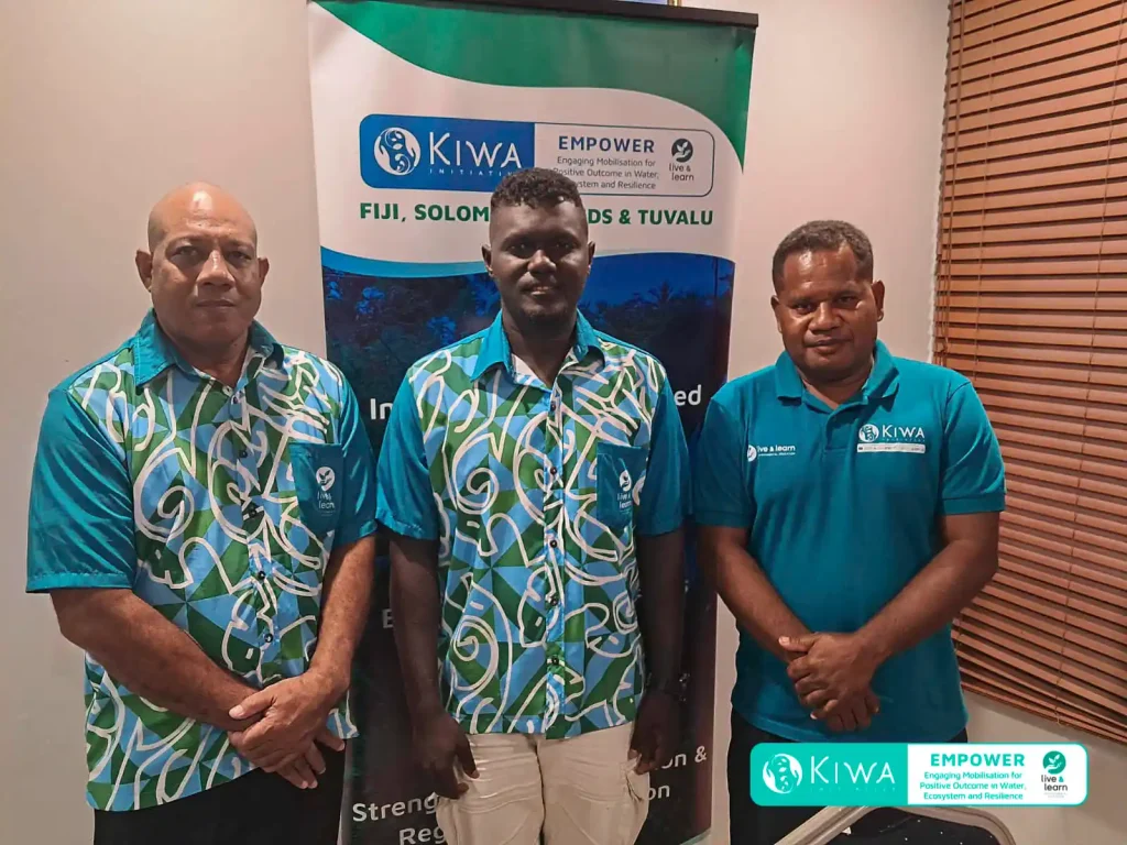 Kiwa EMPOWER Solomon Islands  team. From L to R: Kennedy Tuilona, Jaydol Jacobs and Timothy Boa Jnr